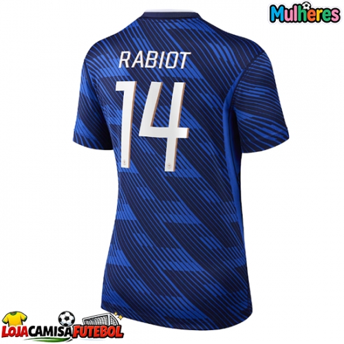 Camisa de Futebol França Adrien Rabiot #14 Equipamento Principal Mulheres Mundo 2026 Manga Curta
